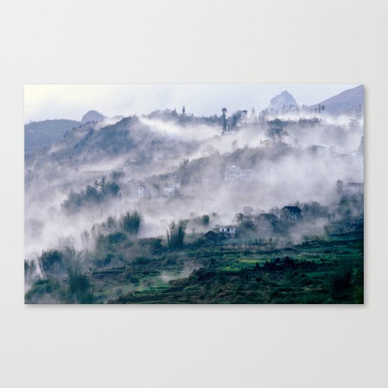 Foggy Mountain of Vietnam Canvas Print