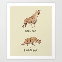 Hyena Lowena Art Print