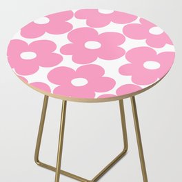 Retro Pink Daisies #1 #decor #art #society6 Side Table