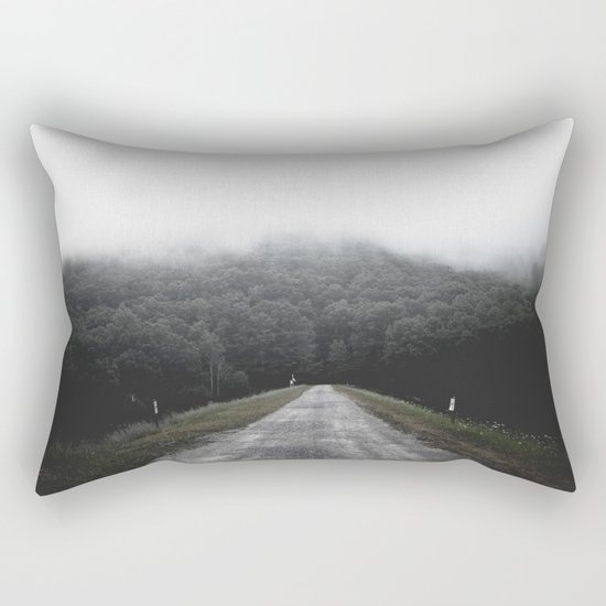 Foggy Road Rectangular Pillow