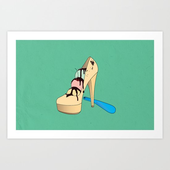 Ice Creamy Shoes Art Print