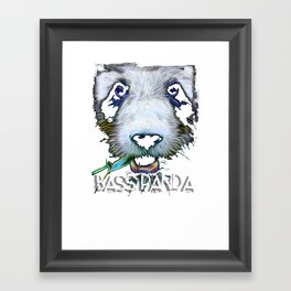 Electric Bass Panda Framed Art Print