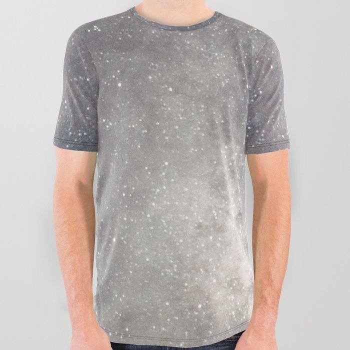 milky way in the night sky over the mountains - nature and landscape photography All Over Graphic Tee