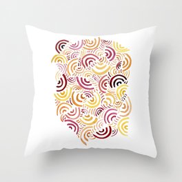 Abstract Watercolor Rainbow Sherbet Throw Pillow