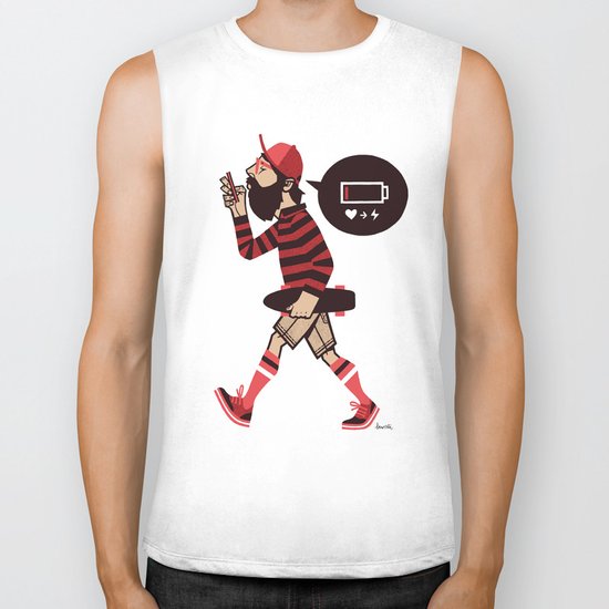 LOW BATTERY Biker Tank