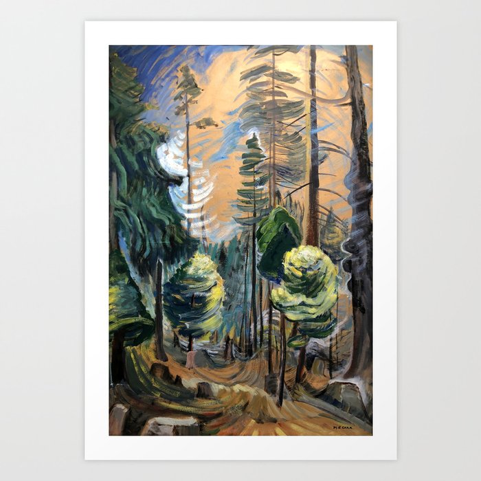 Emily Carr - Old Forest - Canada, Canadian Oil Painting - Group of Seven Art Print
