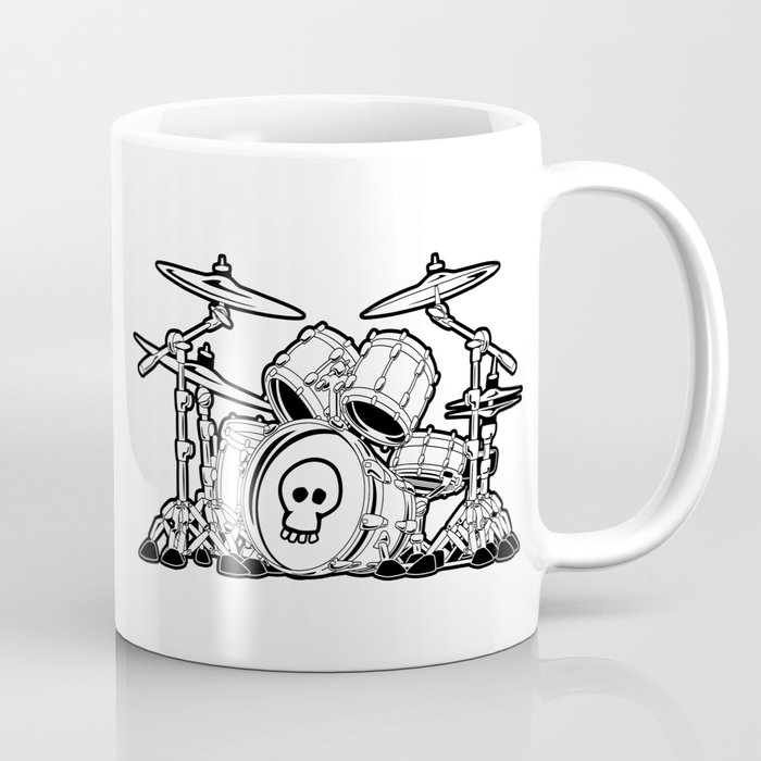 Drum Set Cartoon Coffee Mug
