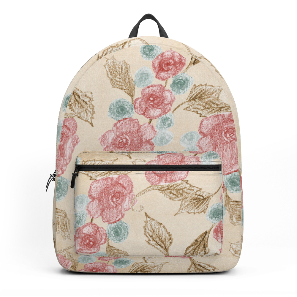 floral backpack purse