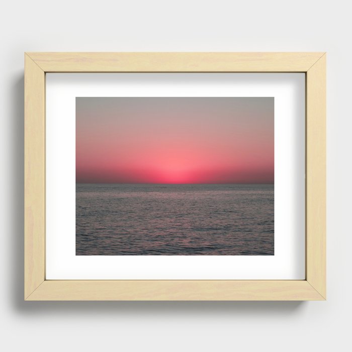 crimson florida sunset Recessed Framed Print