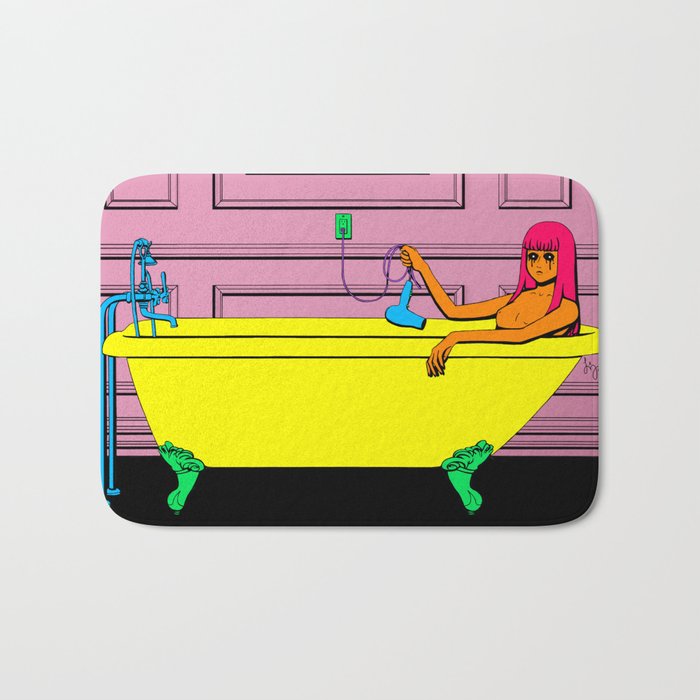 Tub Girl Bath Mat By Lizarith Society6