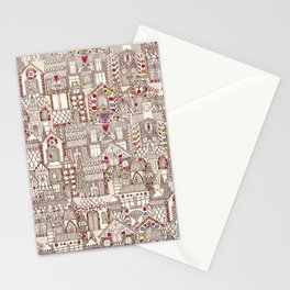 gingerbread town Stationery Card