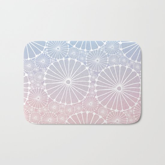 Abstract Floral Circles 8 Bath Mat