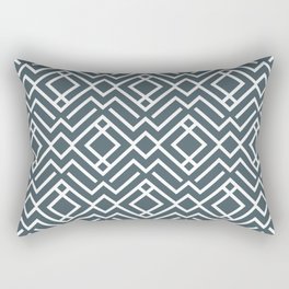 Blue and White Chevron Stripe Diamond Pattern Pairs DE 2022 Popular Color Blue Tapestry DET545 Rectangular Pillow