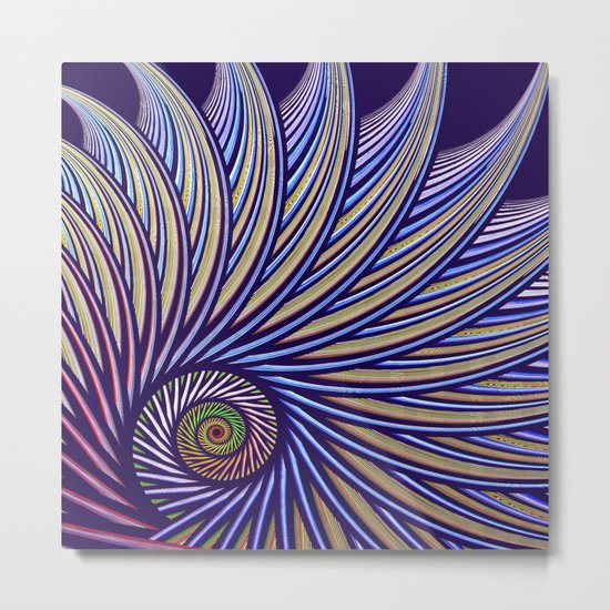 Fantasy bird's eye, fractal pattern abstract Metal Print