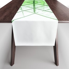 lime green glass future aesthetic abstract art print Table Runner