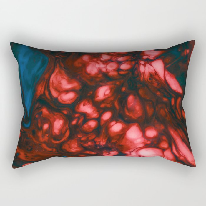 Explosion in red and blue Rectangular Pillow
