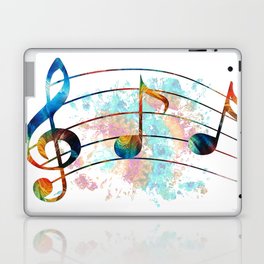 Magical Musical Notes - Colorful Music Art by Sharon Cummings Laptop Skin
