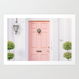 Charleston Pink Door Art Print
