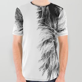 Hipster Lion White All Over Graphic Tee
