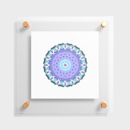Crown Light Mandala Art In Purple And Blue by Sharon Cummings Floating Acrylic Print