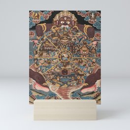  Bhavachakra, The Wheel of Life - Buddhist Thangka Print Mini Art Print