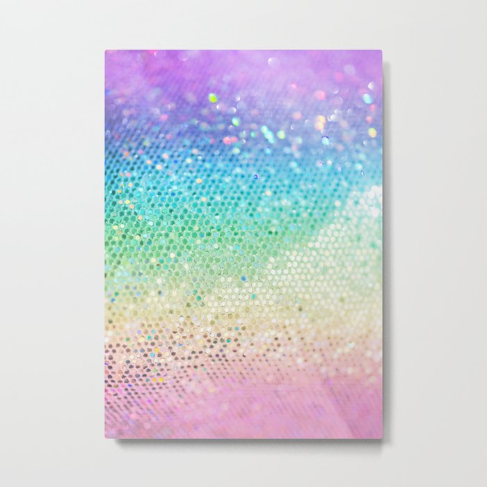 Rainbow Princess Glitter #3 (Faux Glitter - Photography) #shiny #decor #art #society6 Metal Print