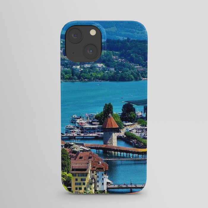 Lake Lucerne, Switzerland Chapel Covered Bridge iPhone Case