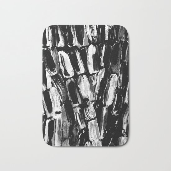 Silver Sugarcane Black and White Bath Mat