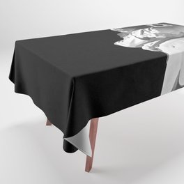 Night, Martin Luther King Civil Right African American Memorial black and white photograph / photography Tablecloth