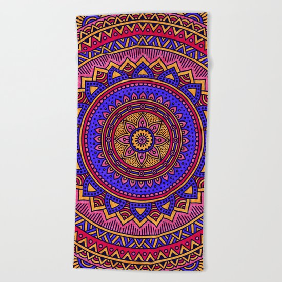 Hippie mandala 42 Beach Towel