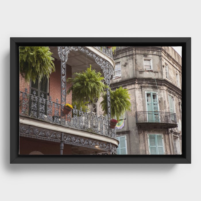 New Orleans Looking Down Royal Framed Canvas