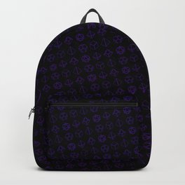 D&D Purple Dice Pattern Backpack