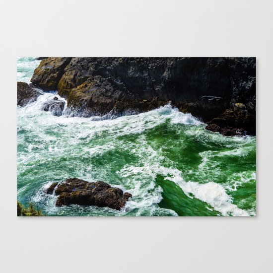 Emerald Sea Foam Canvas Print
