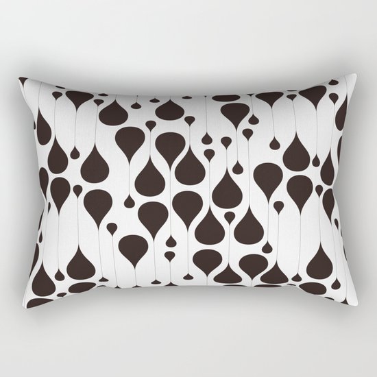 Monochrome waterdrops pattern. Rectangular Pillow