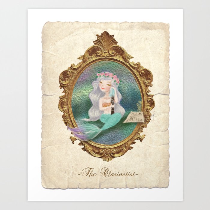 Ste-Anne Mermaid Mermay edition: The Clarinetist Art Print