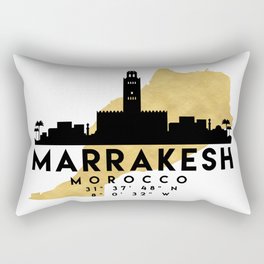 MARRAKESH MOROCCO SILHOUETTE SKYLINE MAP ART Rectangular Pillow