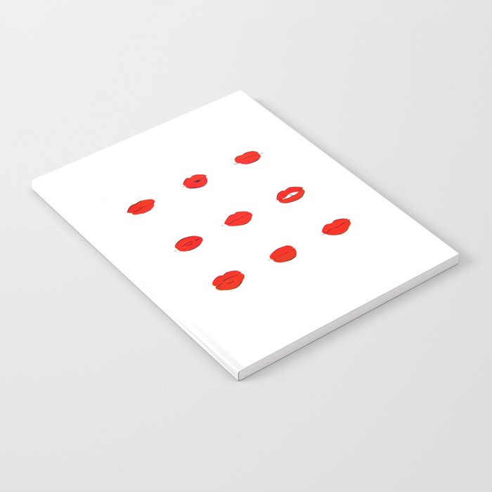 Red Lips Pattern Notebook