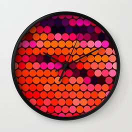 Abstract Geometric Art Colorful Design 42 Wall Clock | Aesthetic, Minimal, Colorful, Psychedelic, Glitch, Lowpoly, Vaporwave, Texture, Creative, Pattern 