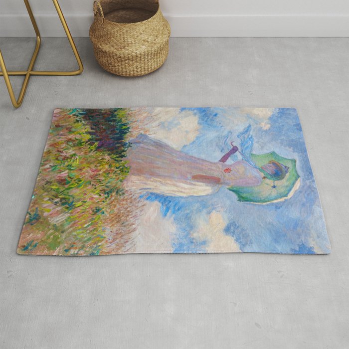 Claude Monet - Woman with a Parasol facing left Rug