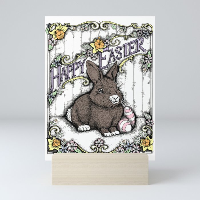 Sapphorica Creations- Henry the Bunny Mini Art Print