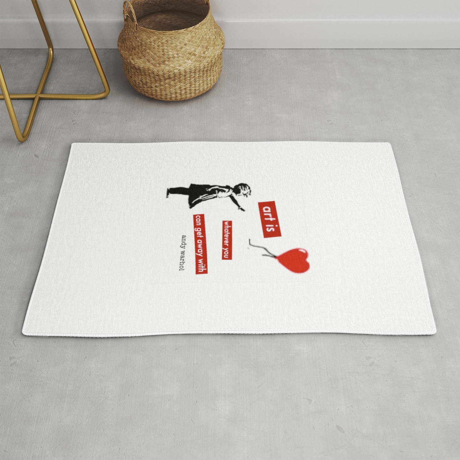 Funny Quote About Art And Popular Culture Rug By Angiestimson Society6