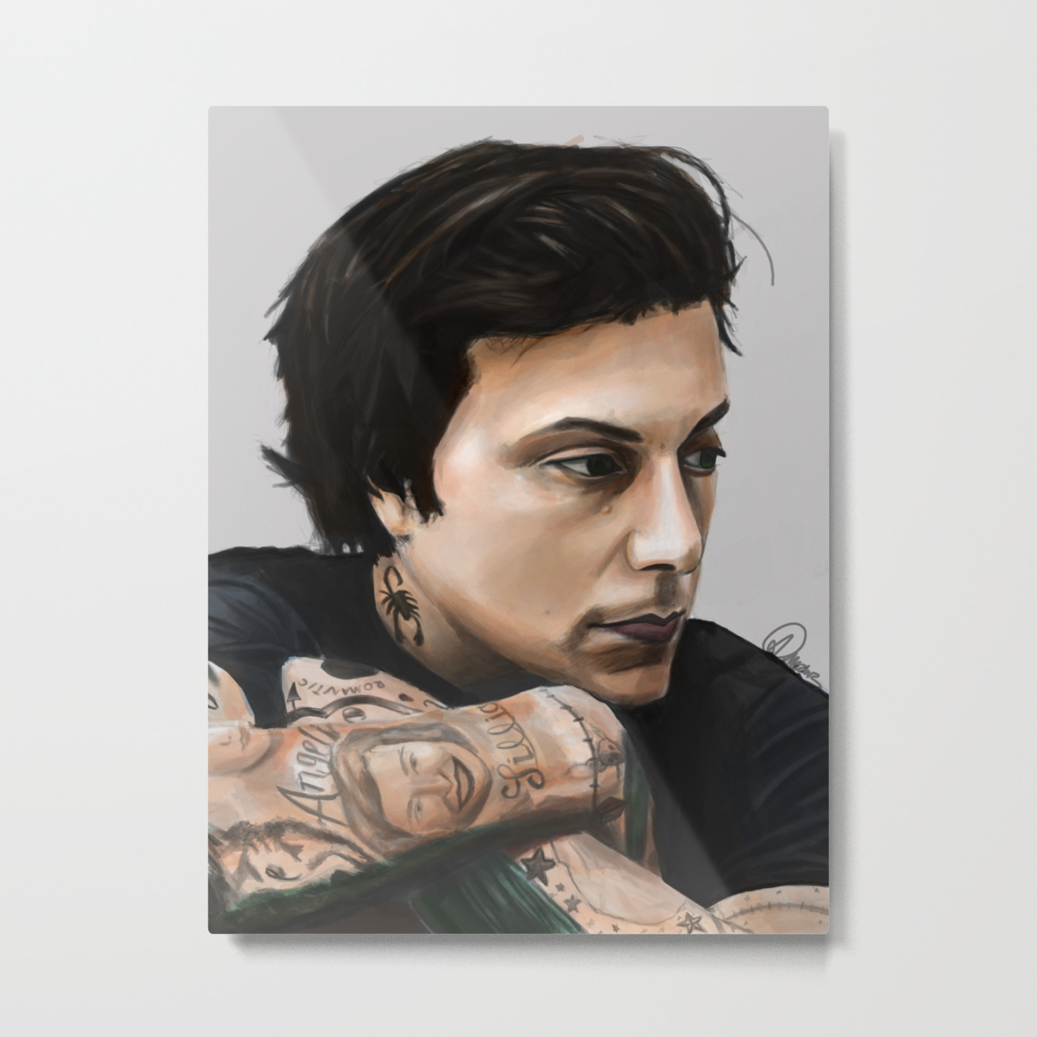 Frank Iero Digital Painting Metal Print By Alyssamaziarz Society6