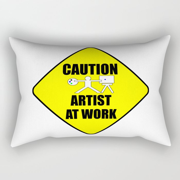 artist at work sign  Rectangular Pillow