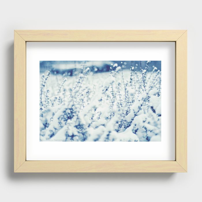 Blue Winter Recessed Framed Print