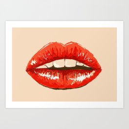 Red Lips Art Print