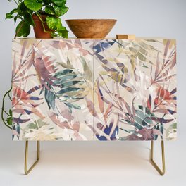 Abstract palms leaf colorful paint PM Credenza
