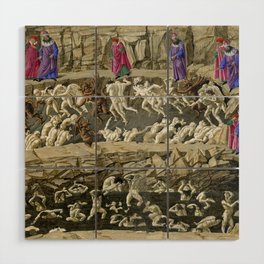 Sandro Botticelli - Inferno, Canto XVIII Wood Wall Art