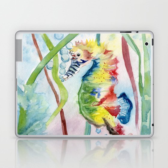 Colorful Seahorse Laptop & iPad Skin