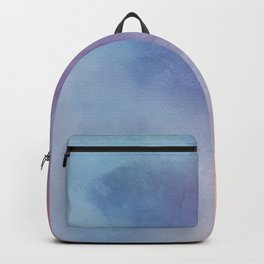 Pastel Blue Pink Painted Surface Colorful Watercolor Backpack