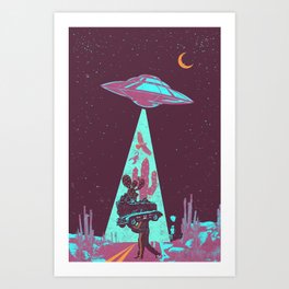 DESERT UFO Art Print